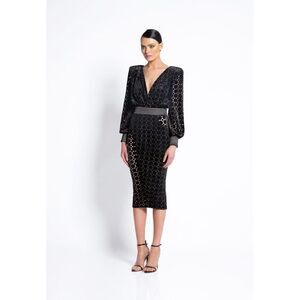 Zhivago Level Midi Dress in Black US6